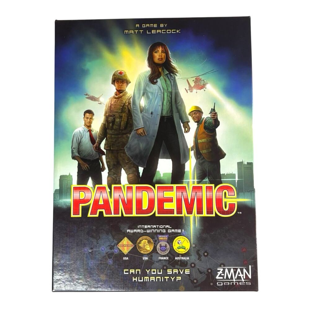 2013 "Pandemic" Science Biology Apocalypse Board Game Z-Man Games 100% COMPLETE!